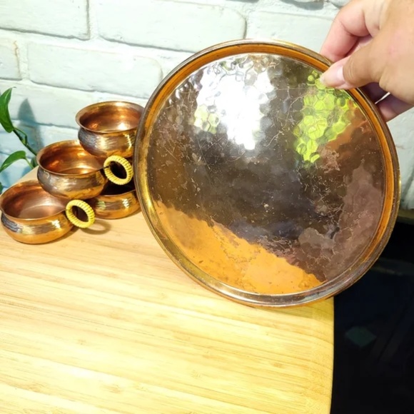 Zint Mid-Century Hammered Copper Cup Set - Picture 10 of 11